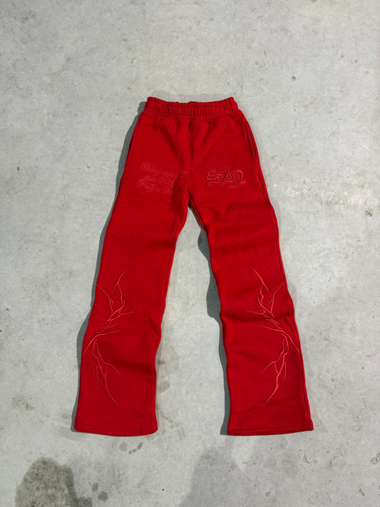 Red Flare Sweats